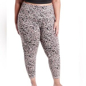 Athleta Elation Textured 7/8 Tight in Meadow Decadent Chocolate Size 3X Nwt